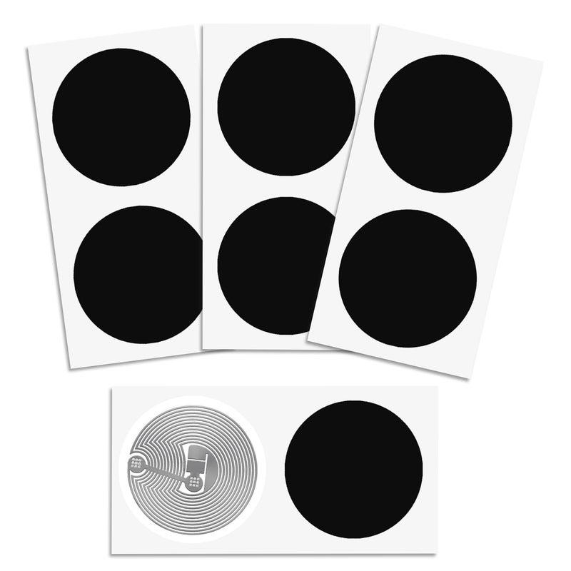 Timeskey NFC Timeskey 100pcs Ntag213 NFC Stickers - Black, 144 Bytes, Compatible with iPhone & All NFC-Enabled Smartphones - Image 1
